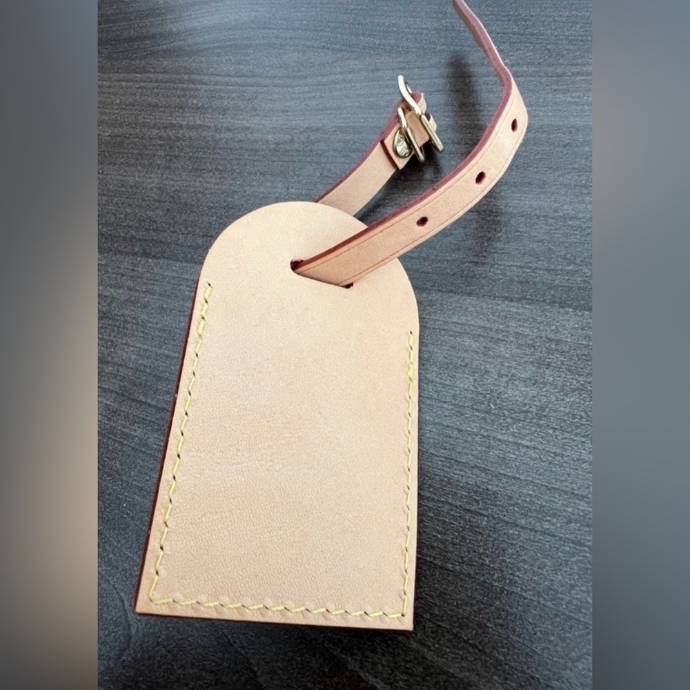 Authentic Louis Vuitton Luggage Tag/Bag Charm Vachetta Leather (Initials “CL”) - Picture 2 of 4